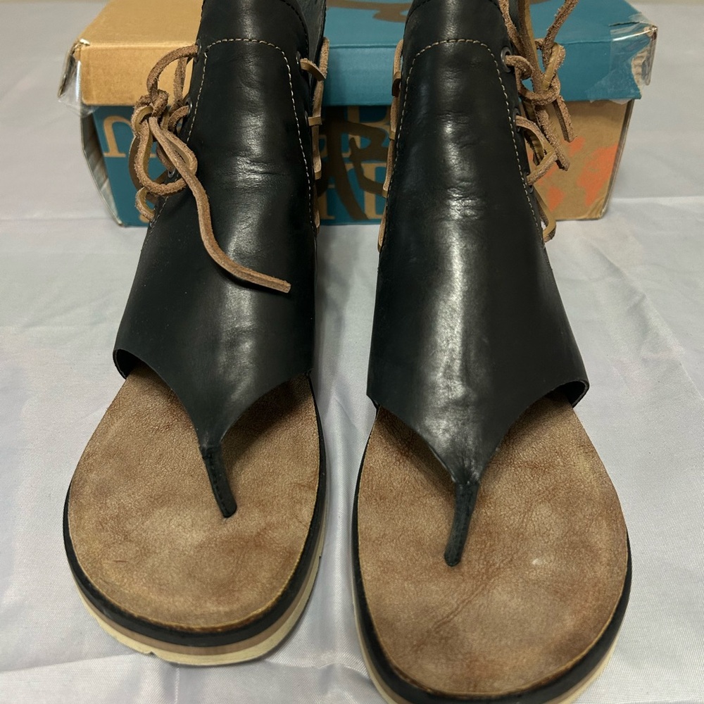 Born Leather Gladiator Sandals with Brown Soles